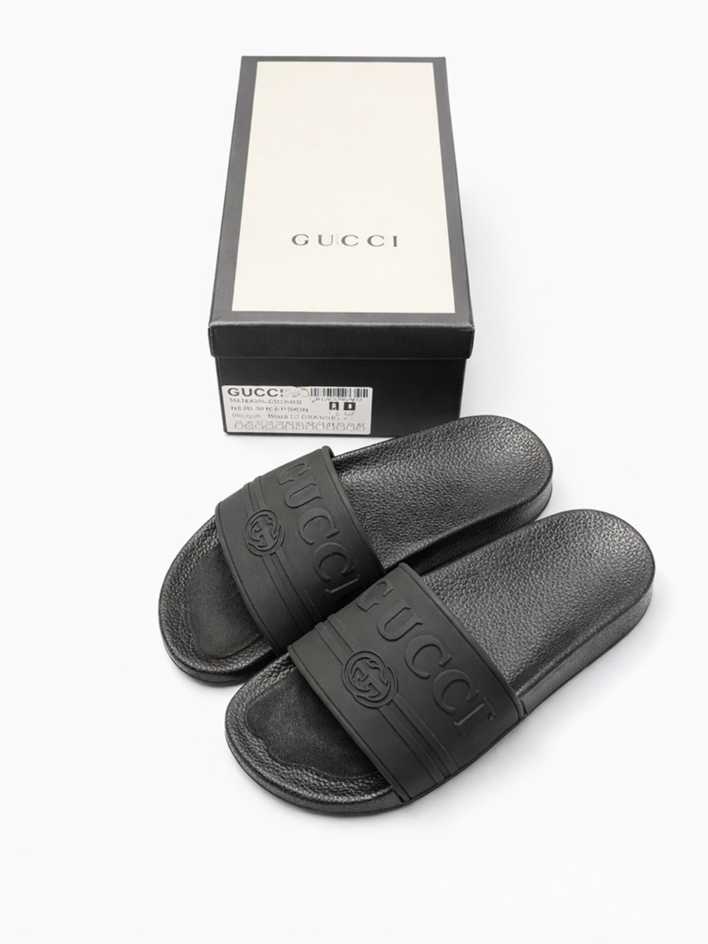 GUCCI Black Rubber Slides Size 41 Authentic - Picture 4 of 4